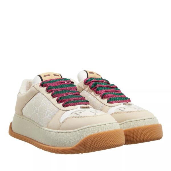 Gucci Sneakers - Screener Sneakers GG Lamé Canvas in beige