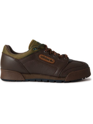 adidas Originals - Inverness SPZL Full-Grain Leather and Canvas Sneakers - Men - Brown - UK 6.5