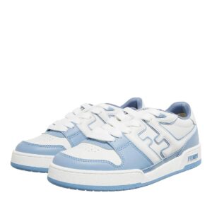 Fendi Sneakers - Lace Up Leather Sneakers in blauw