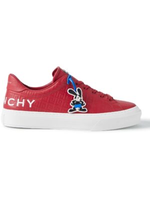 Givenchy - Disney Oswald City Sport Debossed Leather Sneakers - Men - Red - EU 44