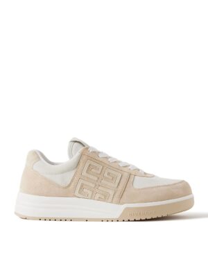 Givenchy - G4 Logo-Embossed Suede Sneakers - Men - Neutrals - EU 40