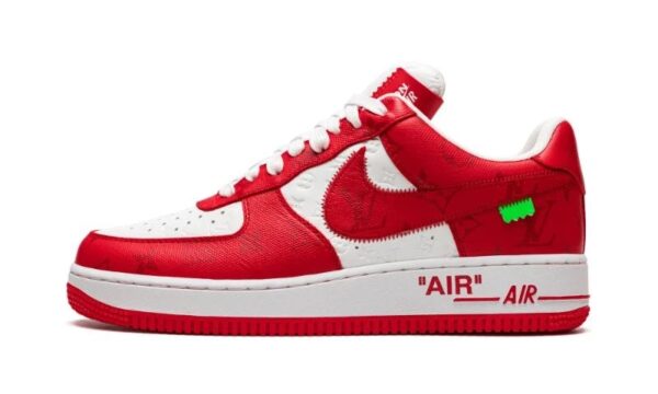 Nike Louis Vuitton Air Force 1 Low "Virgil Abloh - White/Red" Shoes - Size 7.5