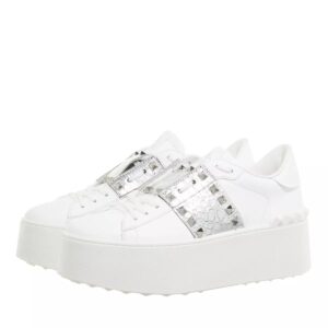 Valentino Garavani Sneakers - Rockstud Untitled Flatform Trainer In Calfskin in wit